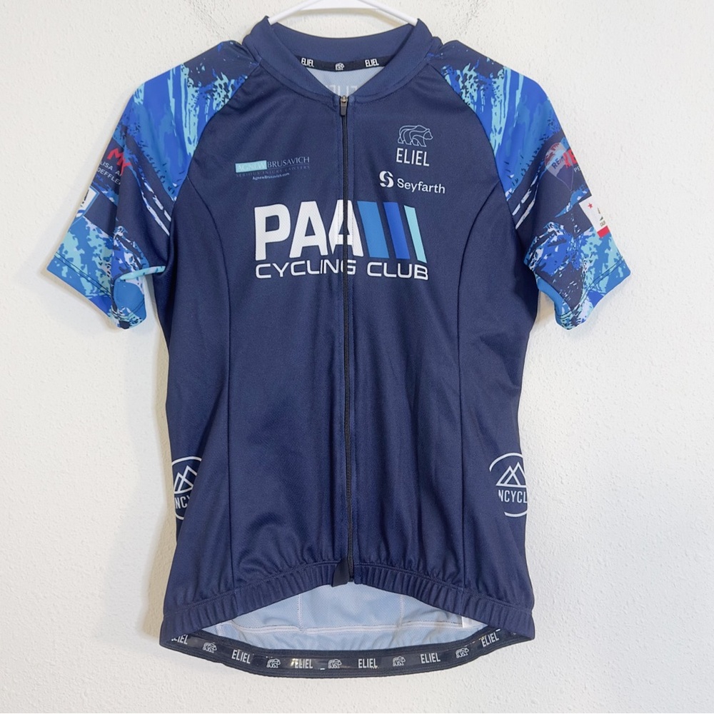 Eliel short sleeve womens zip front cycling shirt